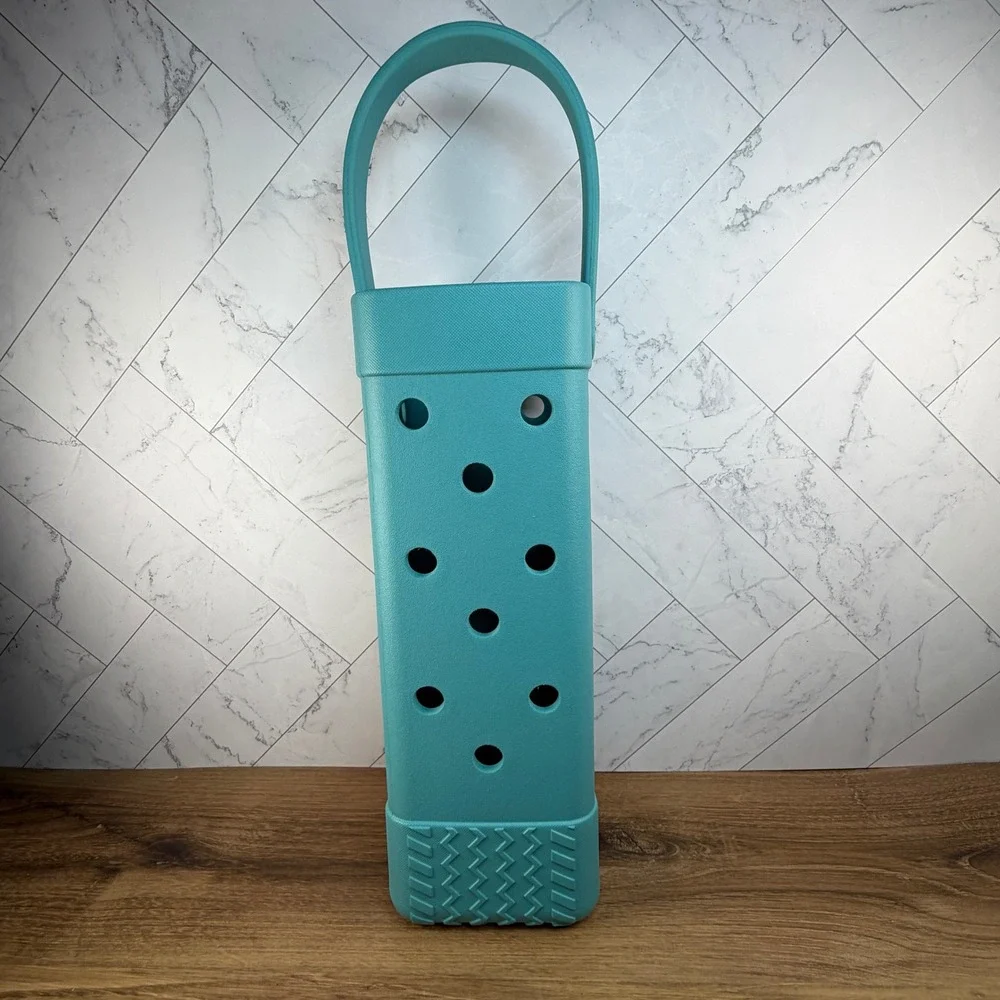 Bogg Bag BYO Wine Water Tote Bag Turquoise Blue EVA Waterproof Excellent